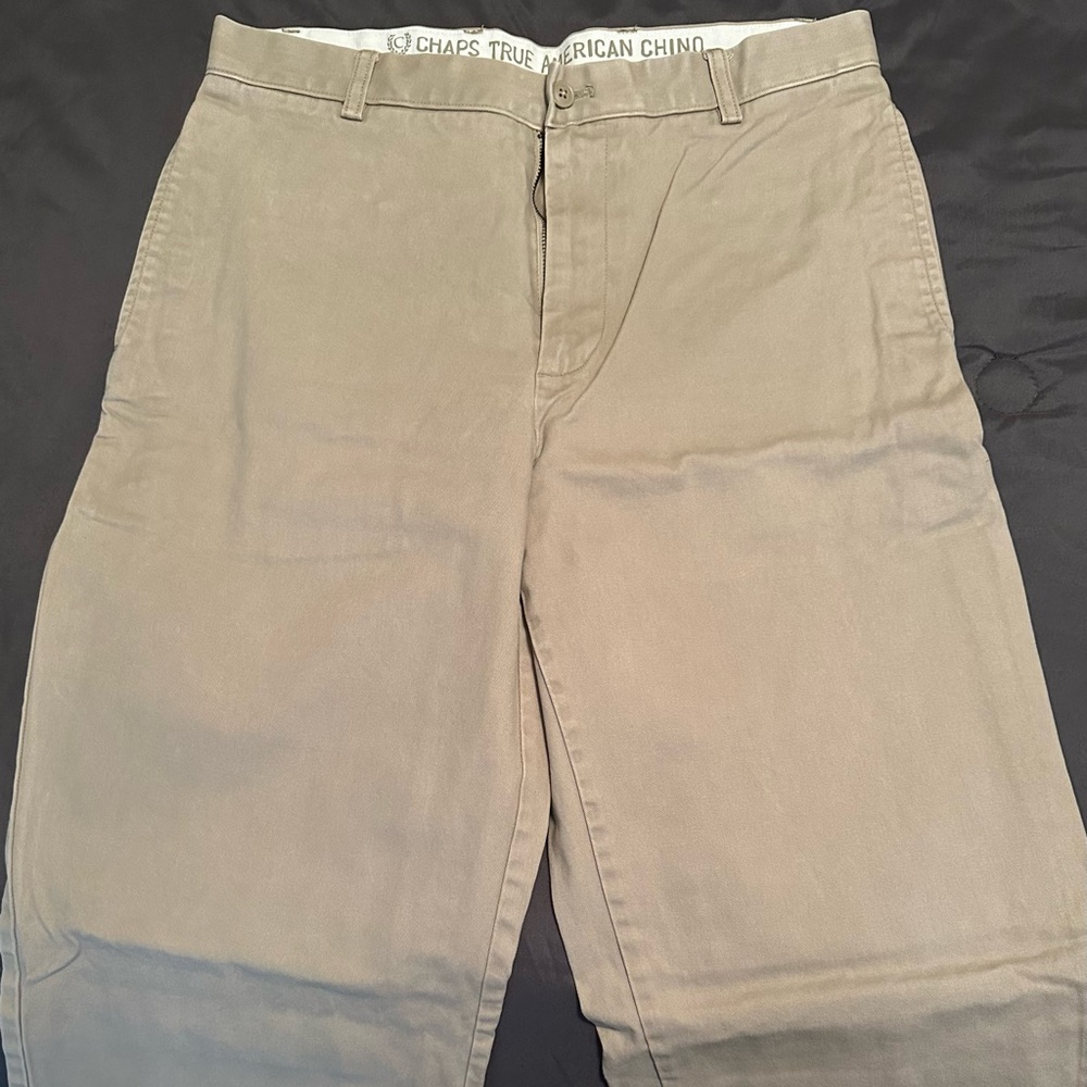 Chaps Ralph Lauren True American Chino 32x34 Khakis Flat front used